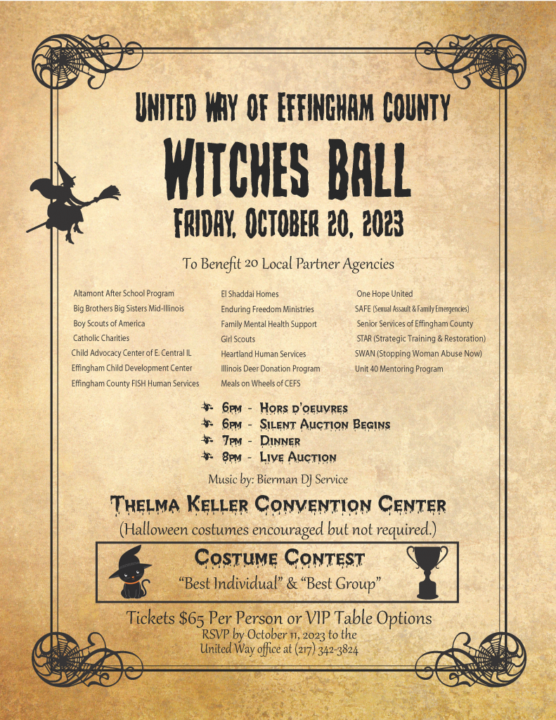2023 Witches Ball United Way of Effingham County